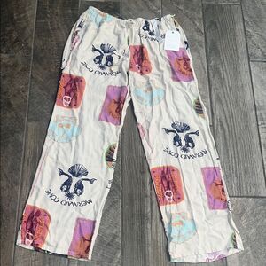 Angel Kiss Cream Wide Leg linen pocketed Pants